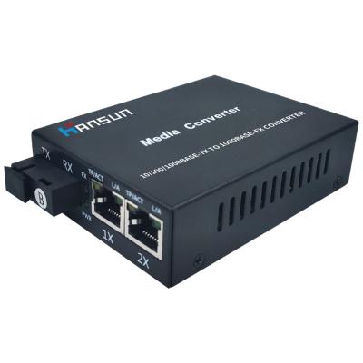 China FTTX Network Hansun/Hanxin 10/100/1000M Multi Mode Media Converter Fiber Optik Media Transceiver Converter zu verkaufen