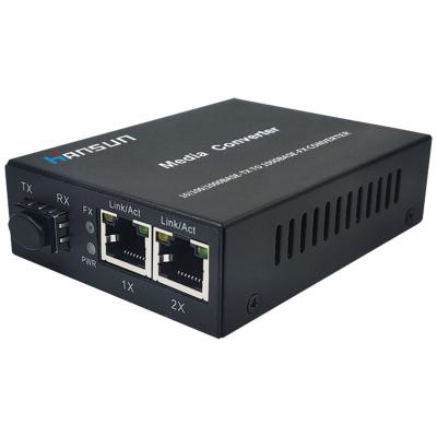 China FTTX Network SFP Connector Type Media Converter Multimedia Fiber Optic Mini Media Converter for sale