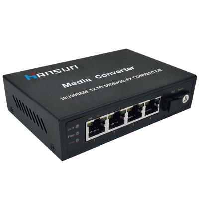 China FTTX Network 10/100/1000M Transmission Rate Ring Fiber Media Converter Dual Fiber Media Converter Cheap Price en venta