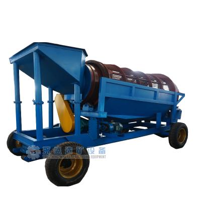 China Movable Ore/Mobile Sand Gold Washing Trommel Screen Sieving Machine for sale