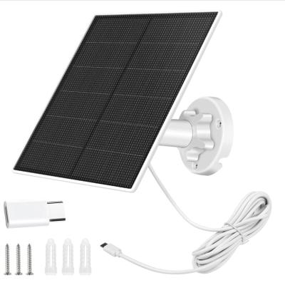 China Easy Installation 5W USB Solar Panels for DC 5V Security Cameras, Micro USB and USB-C Port Solar Panels for sale