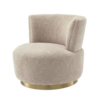 China New Design Luxury Loom Chair Sofa Round Loop Round Soft Accent Spinning Chair with Swivel Base. for sale