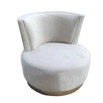 China OEM Spin Best Selling Modern Living Room Swivel Sofa Chair Soft Velvet Round Accent Chairs. for sale