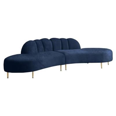 China Wholes modular grade luxury lounge curved Sofa Velvet sectional high quality modular sofa. for sale