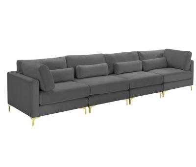 China New design luxury modular living room modular sectional sofa high quality soft velvet living room sofa. for sale