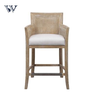 China New Design Rustic French Provincial Style Furniture Solid Bar Chair. for sale