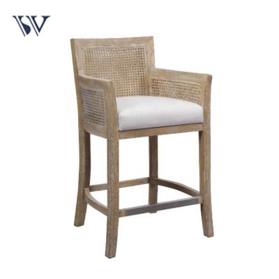 China New design hamptons style bar furniture rustic ash solid bar chair. for sale