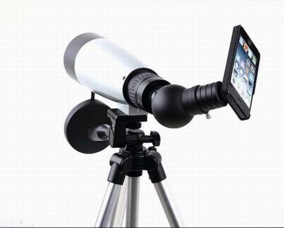 China Silver 45X Smartphone Viewing Tripod Spotting Scope Phone Mount for sale