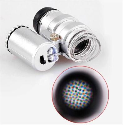 China Silver Small 2 LED Smartphone Microscope / USB Digital Microscope With 45x Magnification for sale