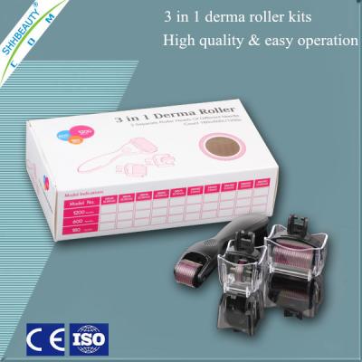 Chine 3 dans 1 rouleau micro de Derma, rouleau de Microneedle de soin de visage/corps à vendre