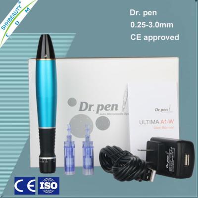 China Metal 0.25 mm ~ 3.0 mm Blue Electric Micro Derma Pen For Acne Scars Treatment for sale