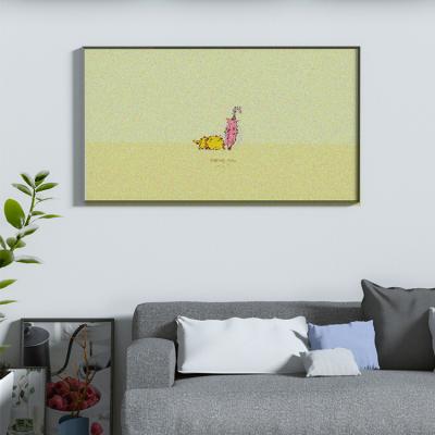 China New Large Art Glass Crystal Porcelain Animal Classic/Postmodern Painting Glass Painting of Wall Decoration for sale