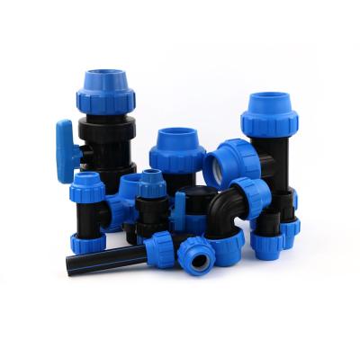 China LDPE PIPE Use Compression Fittings Drip Irrigation Pipe Fittings for sale