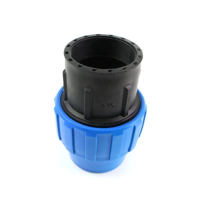 China Irrigation LDPE HDPE Sprinkler Water Pipe Quick Connect Female Adapter PP Compression Fittings for sale