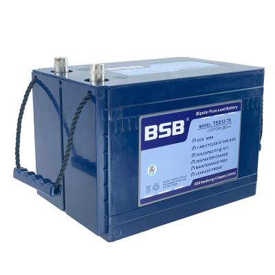 China Satisfy Super Cold Temperature Bipolar Pure Lead Acid Battery TSS12-70 for sale