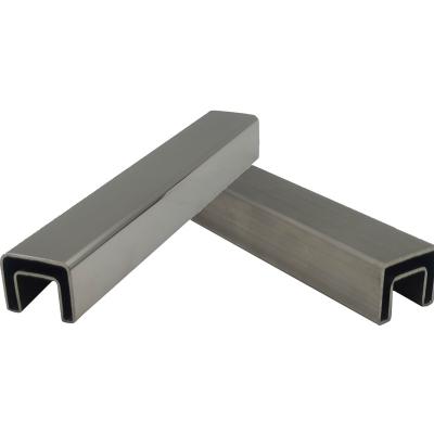 China Modern stainless steel u rail slot top rail tube with factory prices for sale