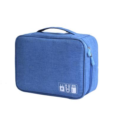 China Fashion Electronic Travel Accessories Travel Cosmetic Pouch Kit Case Accessories USB Storage Bag Zipper Storage for sale