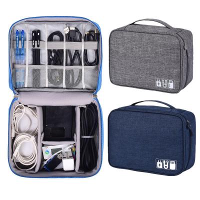 China Fashion Portable Organizer Bags for Easy Travel Digital Package Data Cable Power Headphone Multifunctional Mobile Storage Box for sale