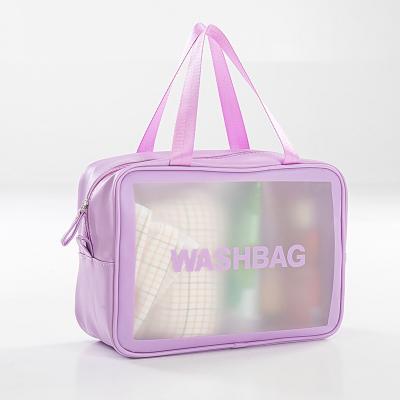 China New Large Capacity Good Quality PVC Cosmetic Bag Clear Colorful Cosmetic Bag Wash Bag Storage Design for sale