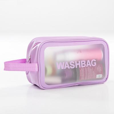 China Good Quality Large Capacity Storage Bag Colorful Cosmetic Wash Bag Clear PVC Travel Wash Make Up Pouch Cosmetic Bag for sale