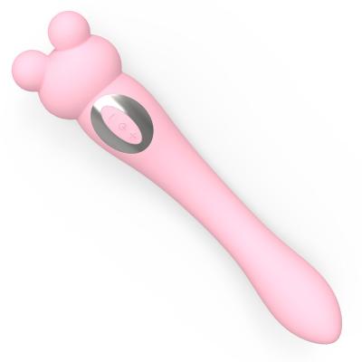 China Yuechao sexy sex toys looks at the frog AV charging variable frequency vibrator with deep emotion. Silicone Waterproof Women's Adult Products for sale