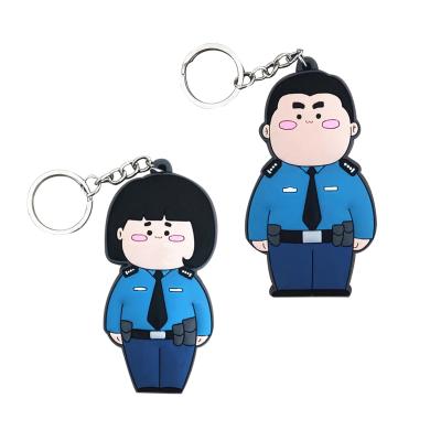 China Custom Shaped Eco-friendly 2d PVC Rubber Key Chain PVC Soft Rubber Key Chain for sale