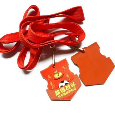 China Europe 2D Souvenir Custom Gift Plastic Silicone Rubber Soft PVC Stock Medal With Ribbon for sale