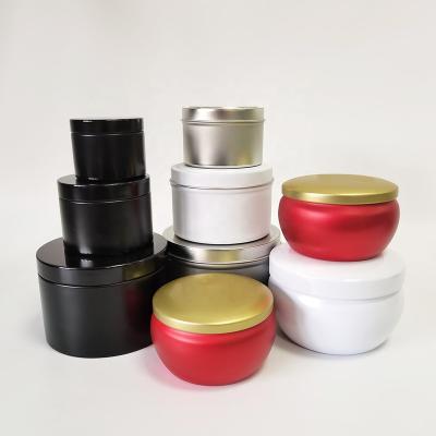 China Gift & Craft Empty Round Candles Tin Can Travel Tin Can Home Decorations Tin Can Candles Jar With Lid for sale