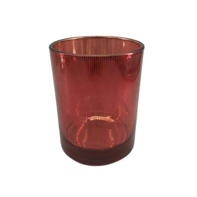 China Home Decoration TD78MM BD74 H98MM 10.5OZ Candle Electroplating Glass Jar for sale