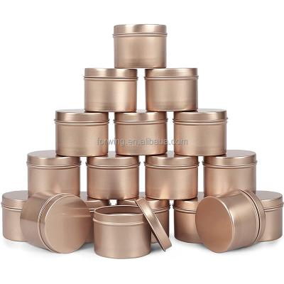 China Gift & Wholesale Colorful Craft Candle Jars High Quality Candle Tin Box 24 Tin Cans For One Set With Paper Packaging for sale