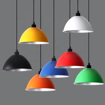 China Modern Simple Creative Metal Chandelier Style Color Pendant Lamp Metal Aluminum Shade Home Decor for sale