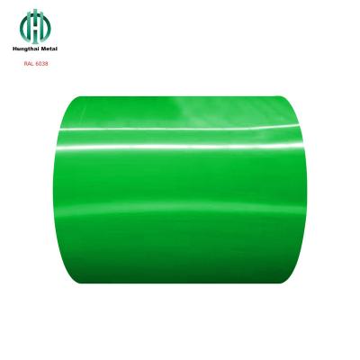 China Ral Forms 6038 Ral Embossed Galvanized Steel Coil Prepainted Ppgi for sale