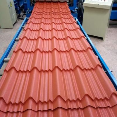 China Container Plate Embossed Color Prepainted Galvanized Sheet Ppgi Material Corrugated Roofing Sheets Red Metal Roofing Q Tiles for sale