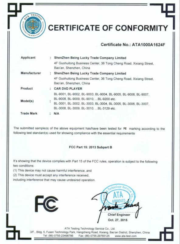 FCC - Shenzhen Cartrend Technology Co., Ltd.