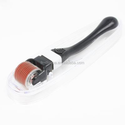 China Anti-hair removal FR microneedle roller 600 needles face skin roller rotating 360 derma roller for sale