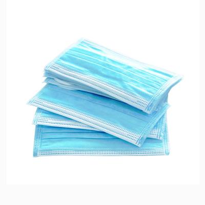 China 3 Ply Earloop Face Mask Free Sample Mask 3 Ply Nonwoven Disposable Waterproof Medical Face Mask for sale