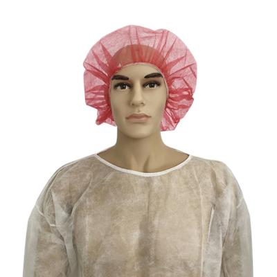 China Disposable PP Medical Bouffant Nonwoven Bouffant Head Caps for sale