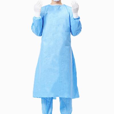 China SMS Heat Seal Reinforced Surgical Gowns Medical Nonwoven Sterile Sms Disposable Gown Surgical for sale