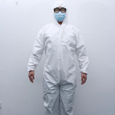 China White Disposable Coverall Factory Direct Sale PP Nonwoven Breathable Coveralls for sale