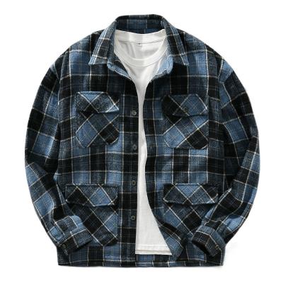 China Other popular loose casual top men from the factory retro plaid cotton coat youth cheap custom large size coat for sale