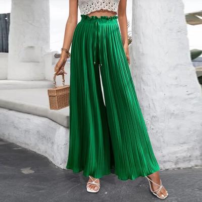 China high quality Anti-wrinkle women high waist drape straight wide leg pants broom show long legs for sale