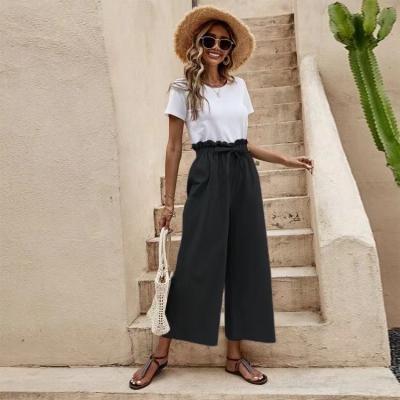 China Women Bud High Waist Wide Leg Anti-Wrinkle Pants Spring Autumn Comfortable Loose Wild Long Pants for sale