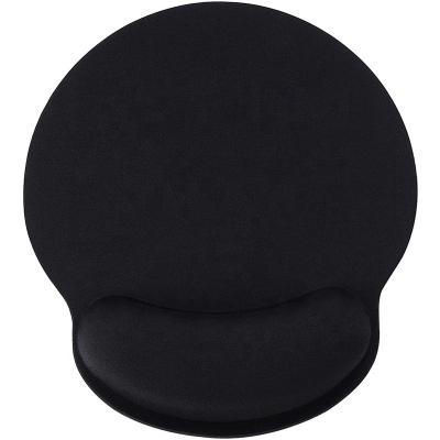 China With Non-slip Wrist Rest Memory Foam Sponge Rubber Wrist Rest Black Eco-Friendly Mouse Pad for sale