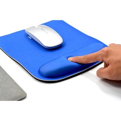 China With Base Wrist Rest Shape Natural Rubber Mouse Pad With Memory Foam for sale