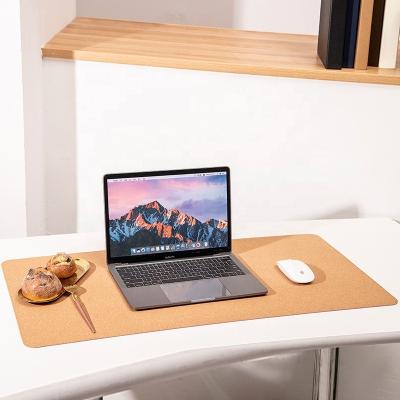 China Large Durable OEM Cork Desk Mat Mouse Pad Laptop Desk Pad for sale