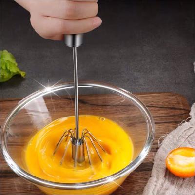 China Large sustainable semi-automatic stainless steel egg beater - versatile kitchen utensil for mixing, whisking, whisking and more! for sale