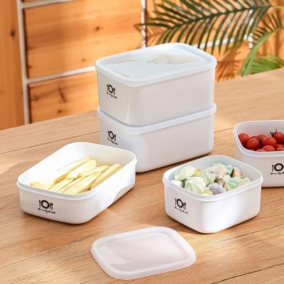 China Microwavable Rectangular Refrigerator Storage Box Set For Food Storage for sale