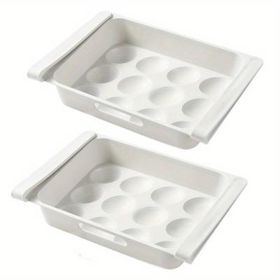 China Hanging Type Kitchen Refrigerator Freshness Storage Boxes, 12 Grids Egg Storage Boxes, Multifunctional Type Drawer Food Divided Storage for sale