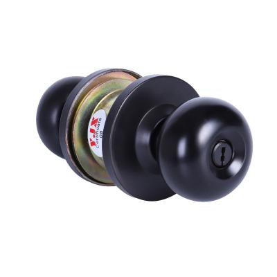 China Modern minimalist c-class black universal bedroom door cylinder lock ball anti-theft lock for sale