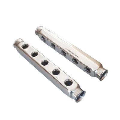 China Modern Stainless Steel Pex Radiant Heating Bar Manifold 5 Port for sale